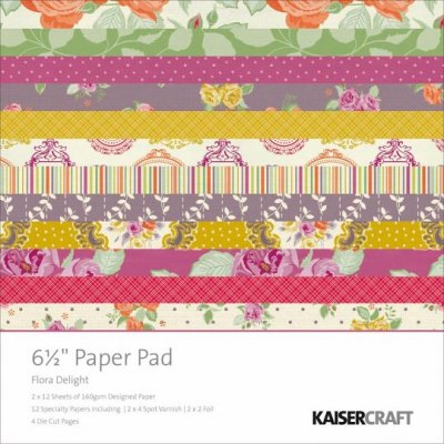 KaiserCraft 6.5" x 6.5" Flora Delight Paper Pad (40 sheets)