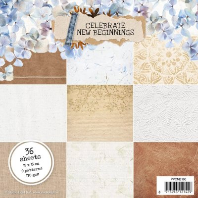 Studio Light 6”x6” Paper Pad - Celebrate New Beginnings nr.160 (36 sheets)