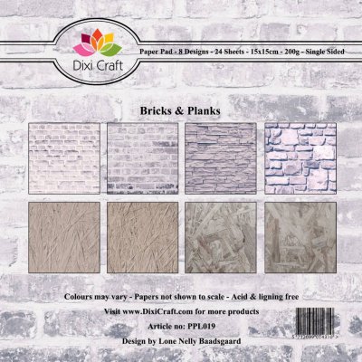 Dixi Craft 6”x6” Paper Pack - Bricks & Planks