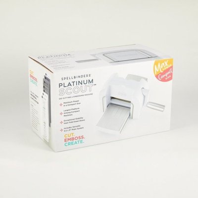 FÖRBESTÄLLNING! Spellbinders Platinum Scout Die Cutting And Embossing Machine 3.5 Inch Platform - White (fraktfritt)