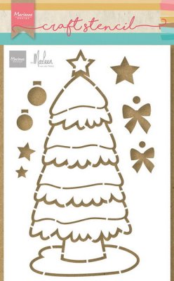 Marianne Design A5 Craft Stencil - Christmas Tree by Marlene