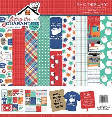 Photo Play 12"x12" Collection Pack - Living The Quarantine Life (8 sheets)