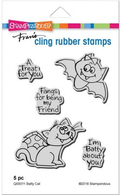 Stampendous Cling Rubber Stamps - Batty Cat
