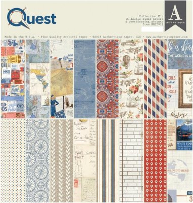 Authentique 12”x12” Collection Kit - Quest (17 sheets)