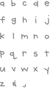 Quickutz alphabet - Ck Handprint Mini Lc