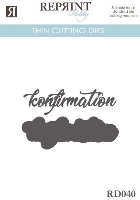 Reprint Dies - Konfirmation med bakgrund (89 x 31 mm)