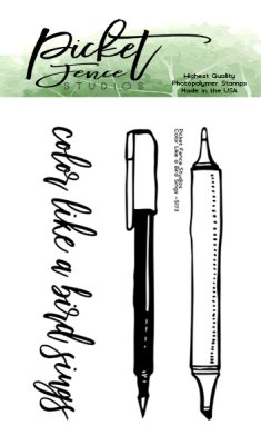 Picket Fence Studios 2”x3” Clear Stamps - Color Like a Bird Sings