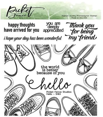 Picket Fence Studios 6"x6" Stamp Set - Hello
