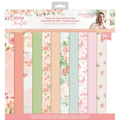 Sara Signature 12” x12” Vellum Pad - Caring Thoughts (36 sheets)