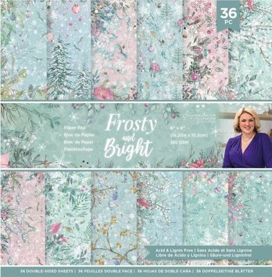 Crafters Companion 6”x6” Paper Pad - Frosty and Bright (36 sheets)