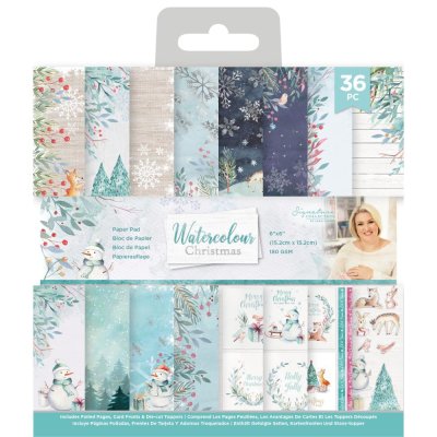 Crafters Companion 6”x6” Paper Pad - Watercolour Christmas (36 sheets)