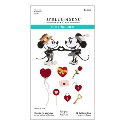 Spellbinders Etched Dies - Classic Mouse Love