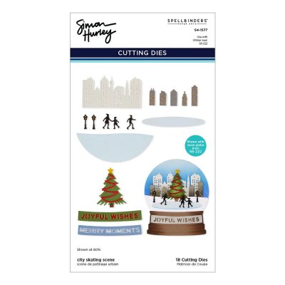 Spellbinders Etched Dies - City Skating Scene by Simon Hurley