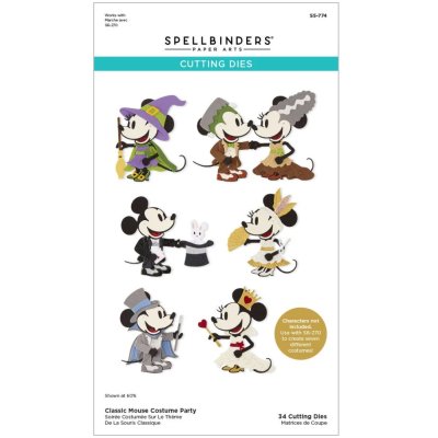 Spellbinders Etched Dies - Classic Mouse Costume Party (34 dies)