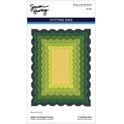 Spellbinders Etched Dies - Ripple Rectangle Frames by Simon Hurley