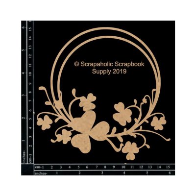 Scrapaholics Laser Cut Chipboard 1.8mm Thick - Shamrock Frame