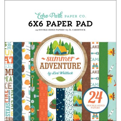 Echo Park 6"x6" Paper Pad - Summer Adventure (24 sheets)
