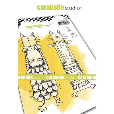 Carabelle Studio A6 Cling Stamp - Kooky Cats