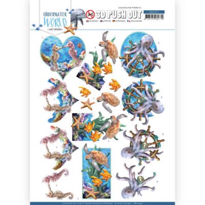 Amy Design 3D Push Outs - Underwater World Sea Animals