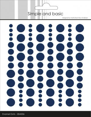 Simple and Basic Adhesive Enamel Dots - Dark Blue