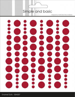 Simple and Basic Adhesive Enamel Dots - Chili Red