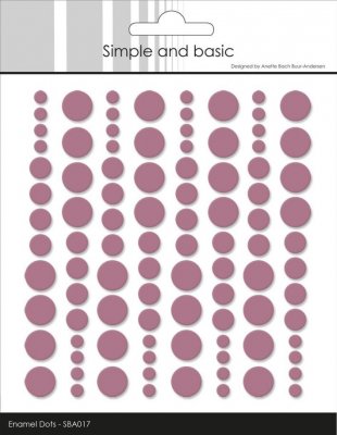 Simple and Basic Adhesive Enamel Dots - Old Rose