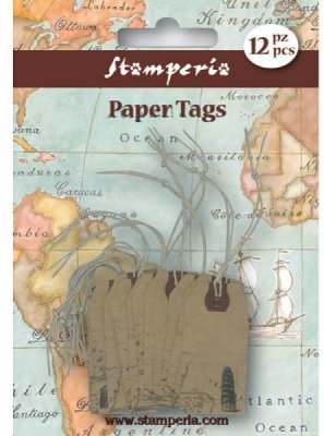 Stamperia Havana Tag with Monument (12 pack)