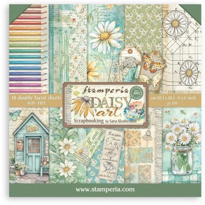 Stamperia 8”x8” Paper Pack - Daisy Art (10 sheets)