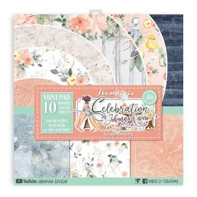 Stamperia 8"x8" Double-Sided Paper Pad - Celebration (10 sheets)
