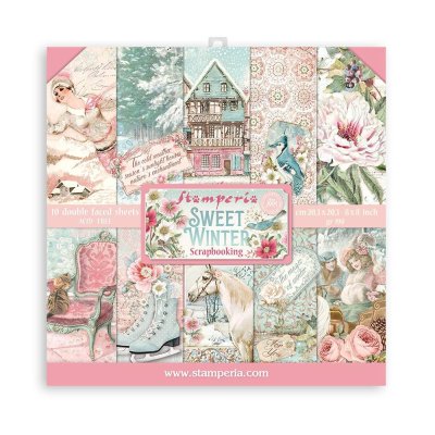 Stamperia 8"x8" Double-Sided Paper Pad - Sweet Winter (10 sheets)