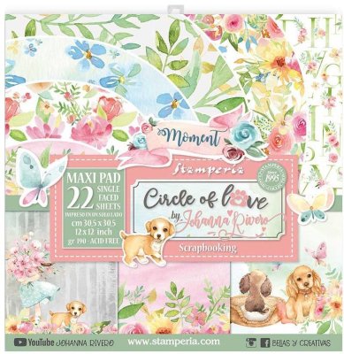 Stamperia 12"x12" Single-Sided Paper Pad - Circle Of Love (22 sheets)