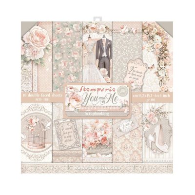 Stamperia 6”x6” Paper Pack - You and Me (10 sheets)