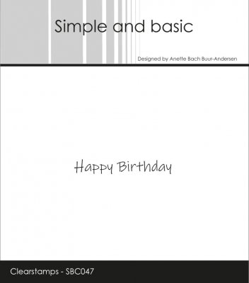 Simple and Basic Clearstamps - Happy Birthday