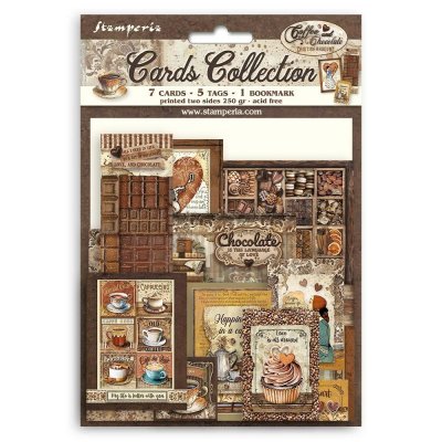FÖRBESTÄLLNING - Stamperia Cards Collection - Coffee And Chocolate