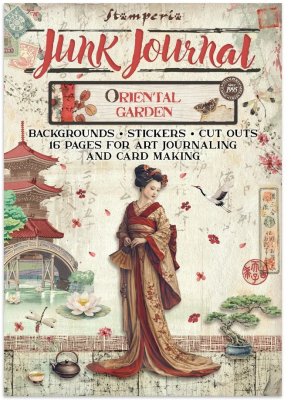 Stamperia Junk Journal - Oriental Garden Stickers, Backgrounds, Cut-Outs
