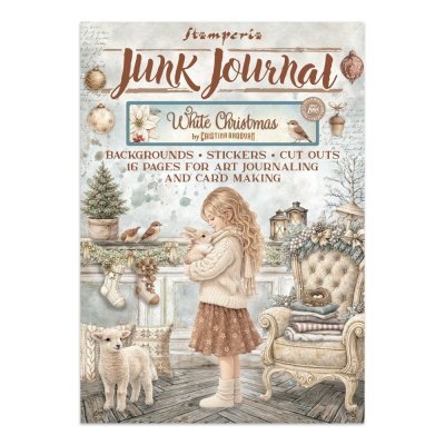 Stamperia Junk Journal - White Christmas Backgrounds, Stickers, Cut-Outs
