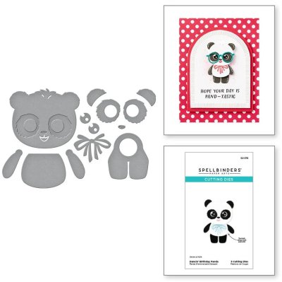 Spellbinders Etched Dies - Dancin' Birthday Panda