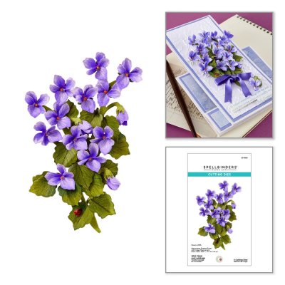 Spellbinders Etched Dies - Wild Violet and Ladybugs by Susan Tierney-Cockburn
