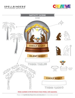 Spellbinders Etched Dies - Nativity Scene by Simon Hurley