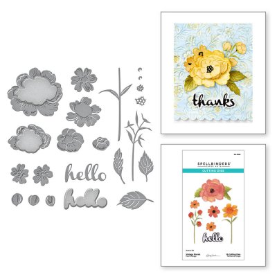Spellbinders Etched Dies - Vintage Florals