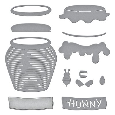 Spellbinders Etched Dies - Pooh's Hunny Pot