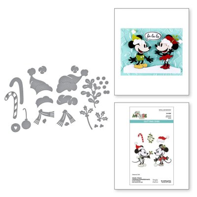 Spellbinders Etched Dies - Say Cheese Classic Mouse Christmas Embellishments