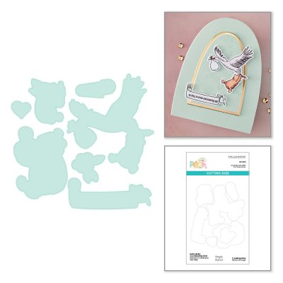 Spellbinders Etched Dies - Hello Baby Coordinating with Simple Stories