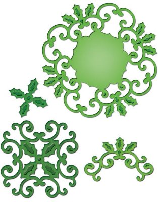 Spellbinders Shapeabilities - Holly Motifs (4 dies)