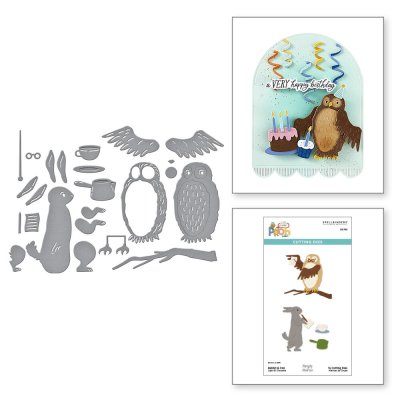 Spellbinders Etched Dies - Say Cheese Classic Pooh Birthday Rabbit & Owl (S5-706)
