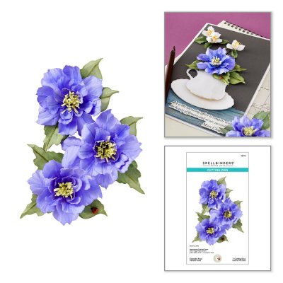 Spellbinders Etched Dies - Clematis Poet by Susan Tierney-Cockburn