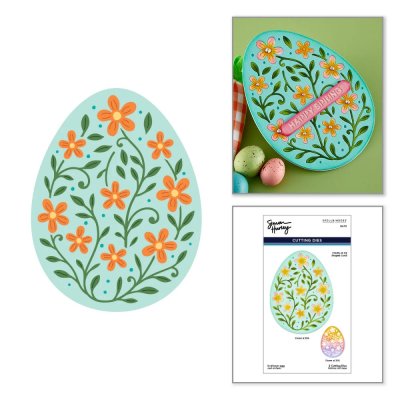 Spellbinders Etched Dies - In Bloom Egg by Simon Hurley