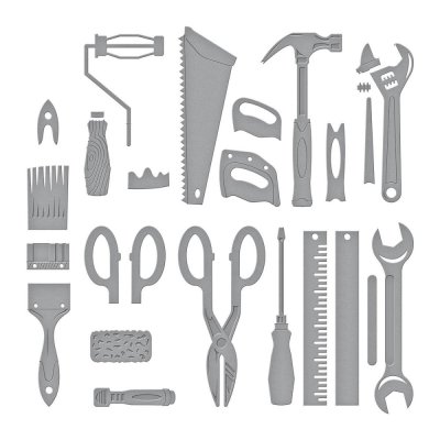 Spellbinders Etched Dies - All The Tools Toolbox Essentials