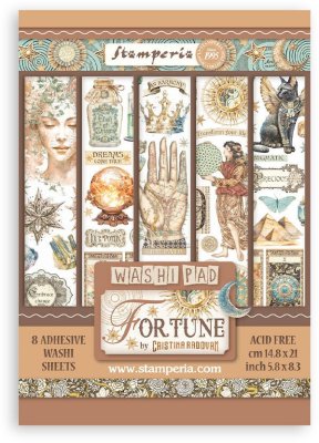 FÖRBESTÄLLNING! Stamperia A5 Washi Pad - Fortune (8 sheets)
