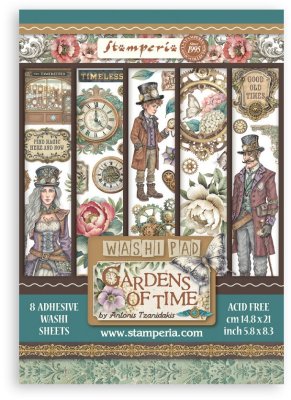 Stamperia A5 Washi Pad - Gardens of Time
